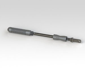 Render of exploded fire starting tool